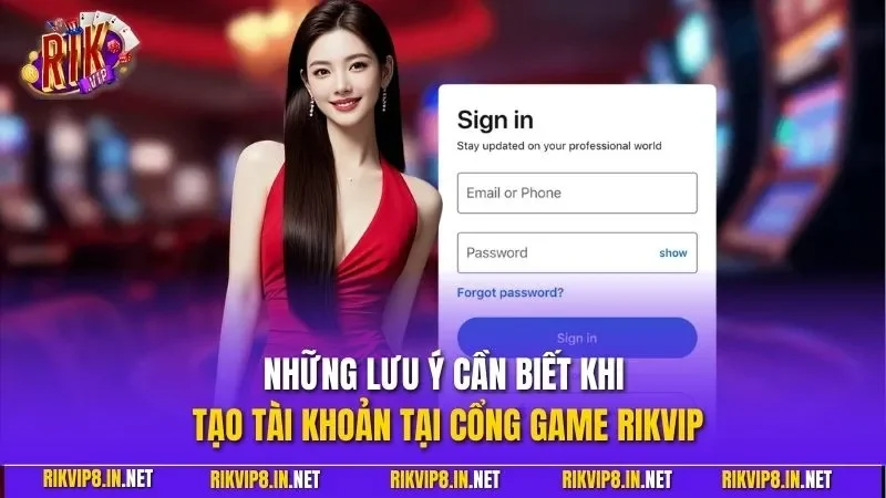 Những lưu ý cần biết khi tạo tài khoản tại cổng game RIKVIP